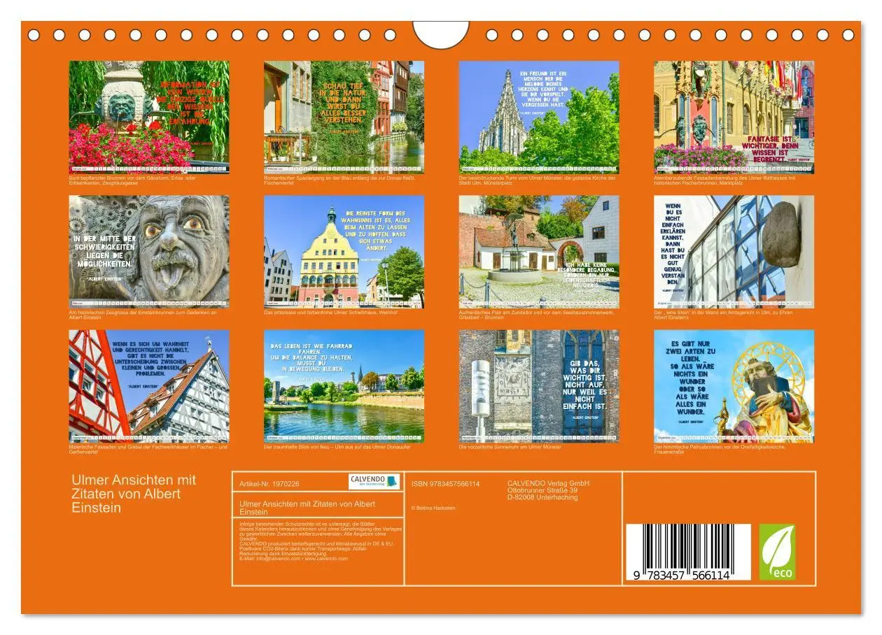 Bild: 9783457566114 | Ulmer Ansichten mit Zitaten von Albert Einstein (Wandkalender 2026...