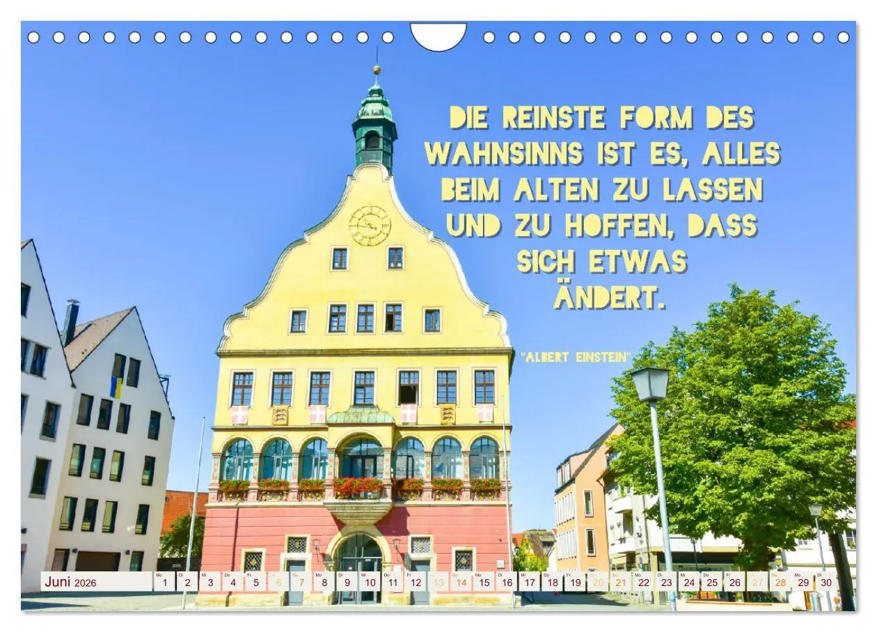 Bild: 9783457566114 | Ulmer Ansichten mit Zitaten von Albert Einstein (Wandkalender 2026...