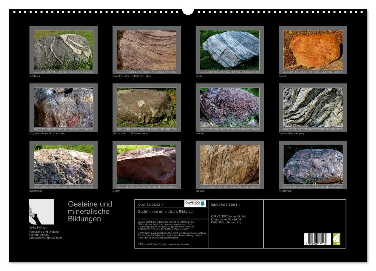 Bild: 9783516106114 | Gesteine und mineralische Bildungen (Wandkalender 2026 DIN A2...