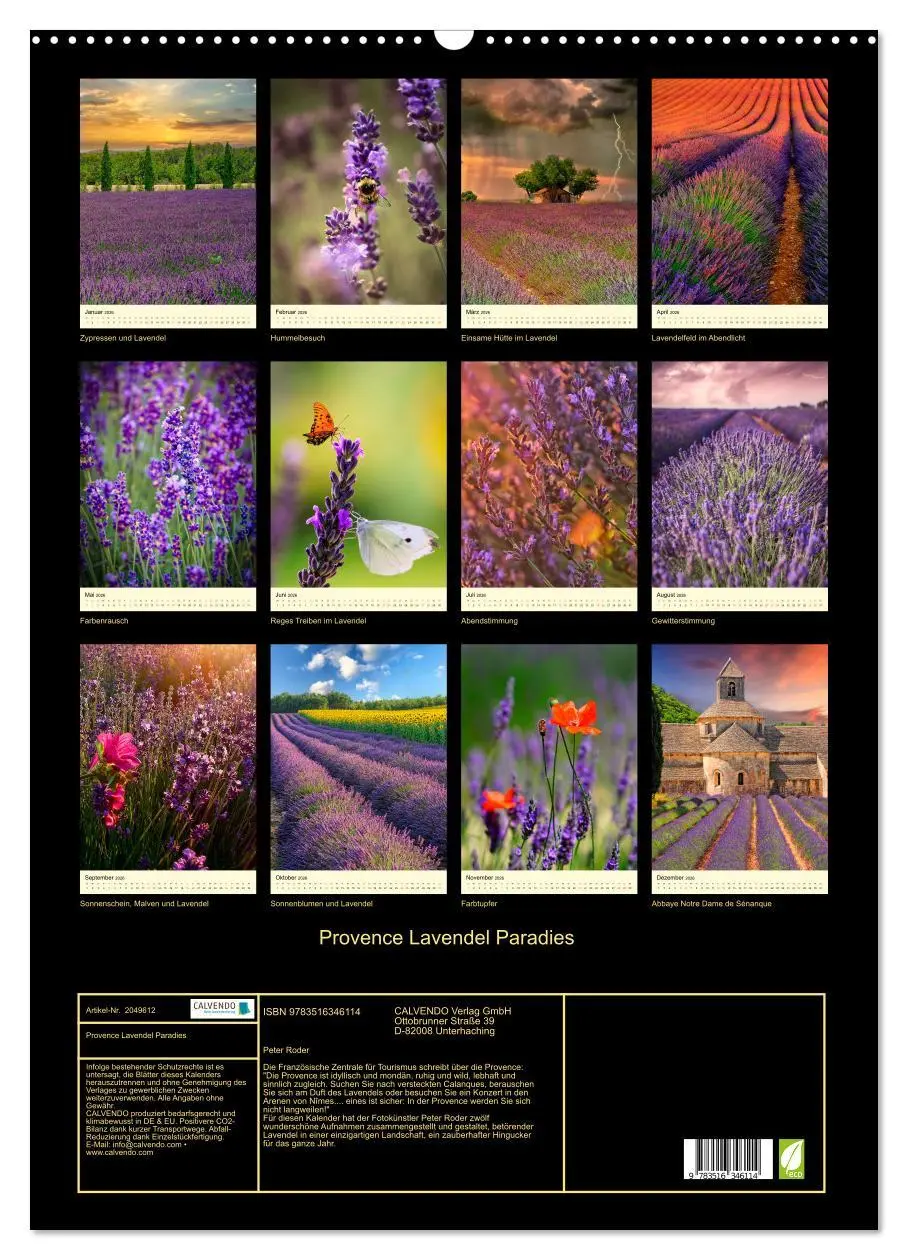 Bild: 9783516346114 | Provence Lavendel Paradies (Wandkalender 2026 DIN A2 hoch),...