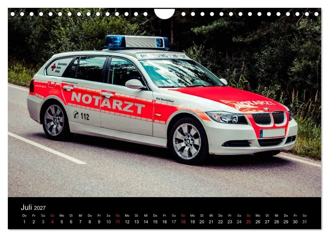 Bild: 9783594186114 | Einsatzfahrzeuge - Bayern (Wandkalender 2027 DIN A4 quer), CALVENDO...