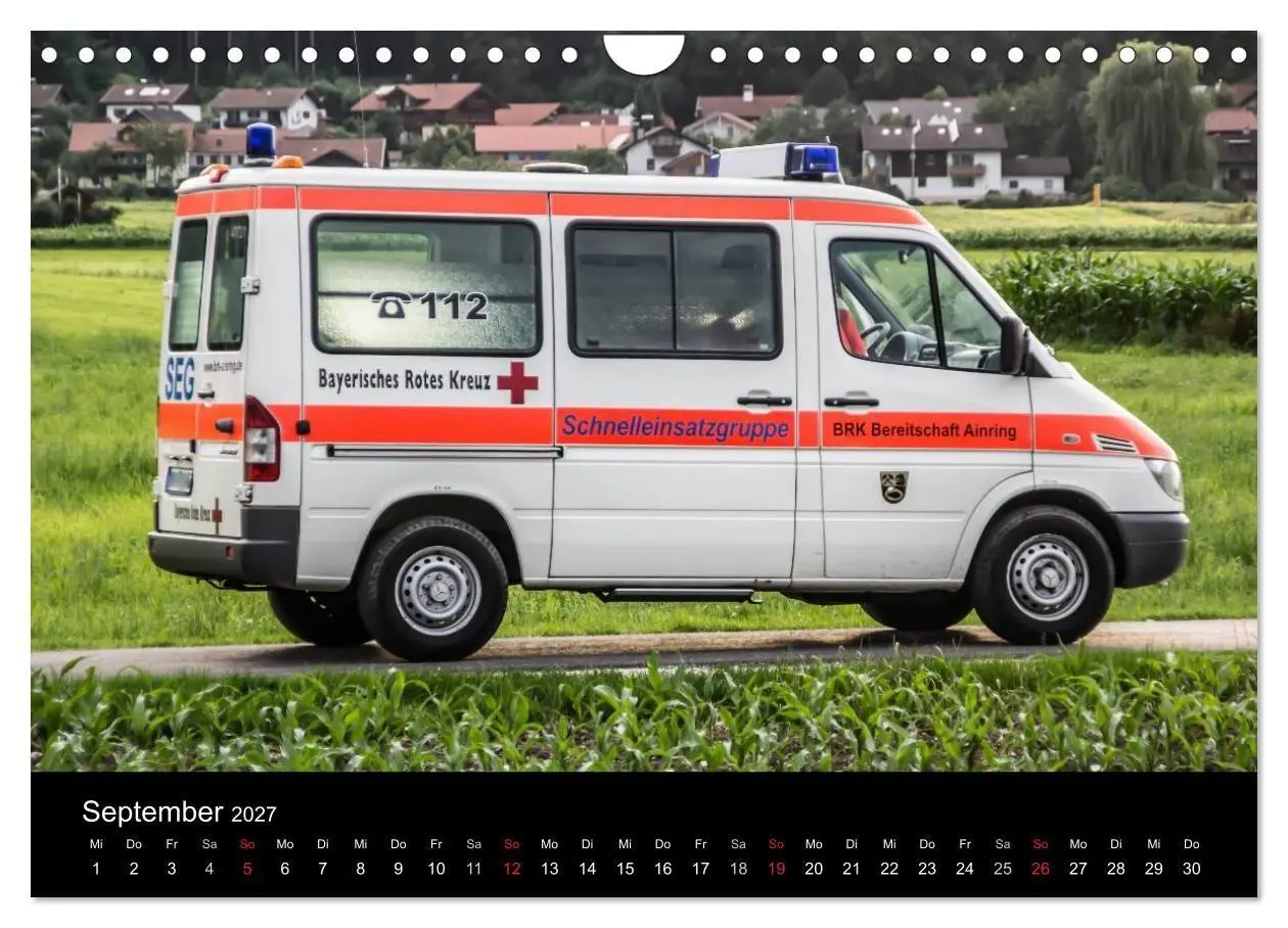 Bild: 9783594186114 | Einsatzfahrzeuge - Bayern (Wandkalender 2027 DIN A4 quer), CALVENDO...