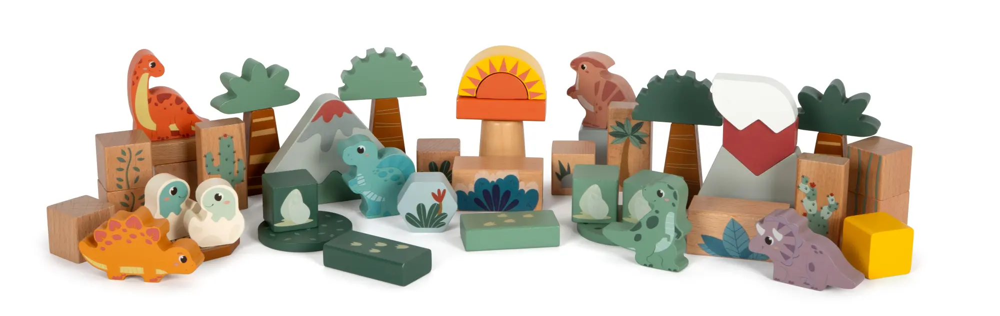 Cover: 4020972126214 | Holzbausteine "Dino" | Baustein ca. 6 x 3 x 1,5 cm | 12621 | Deutsch