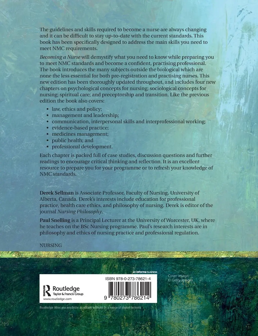 Rückseite: 9780273786214 | Becoming a Nurse | Fundamentals of Professional Practice for Nursing