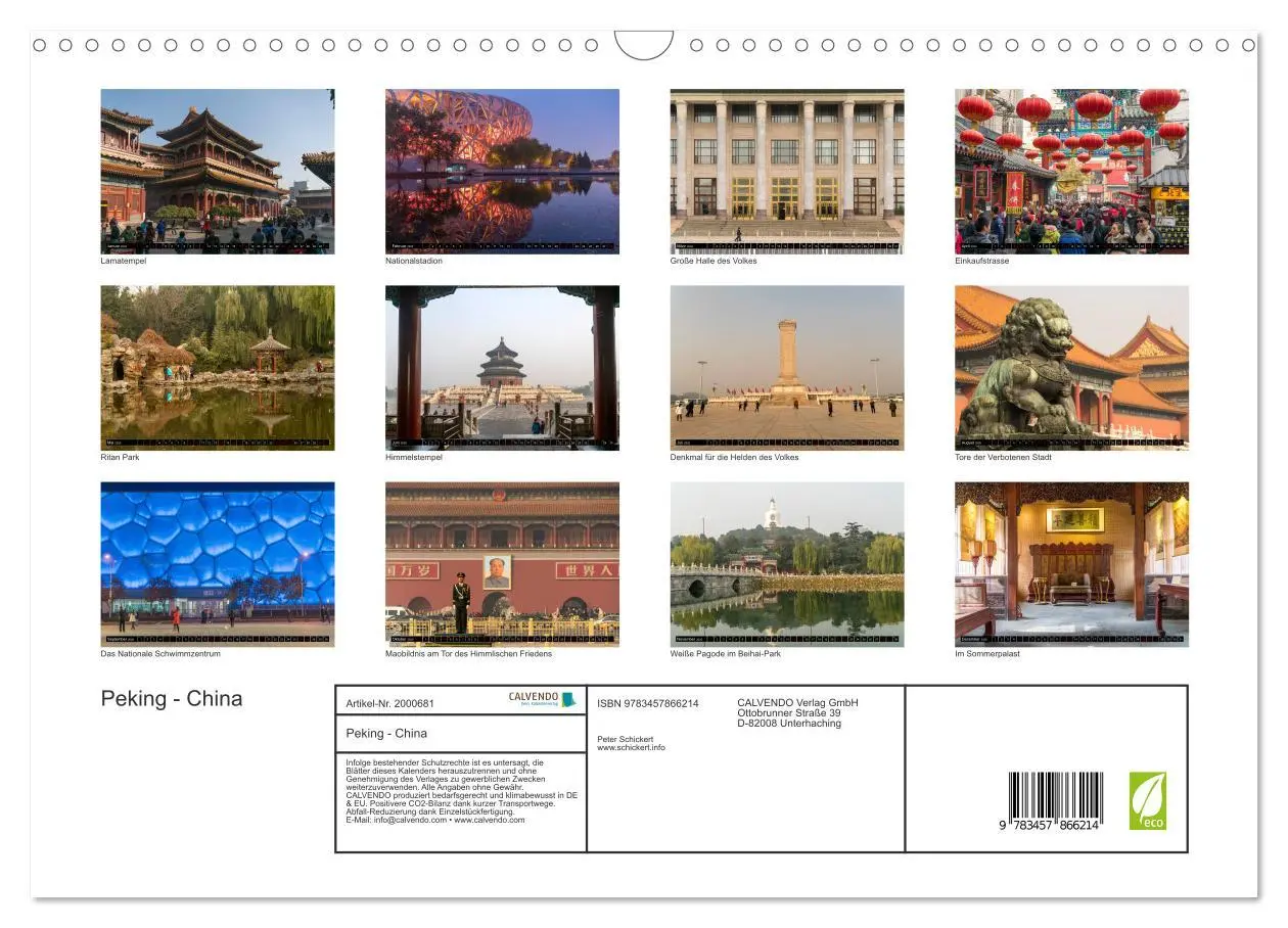 Bild: 9783457866214 | Peking - China (Wandkalender 2026 DIN A3 quer), CALVENDO...