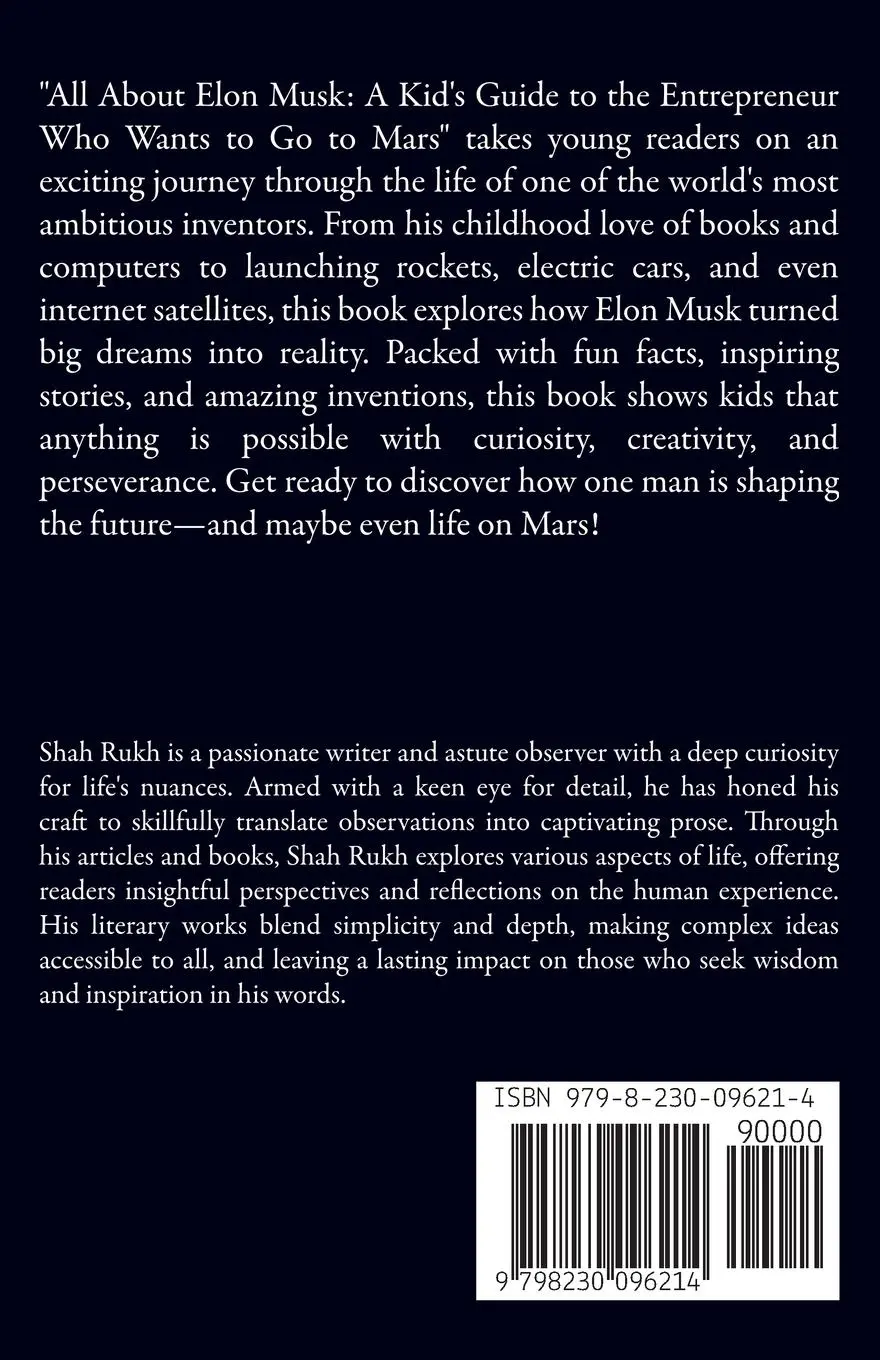 Rückseite: 9798230096214 | All About Elon Musk | Shah Rukh | Taschenbuch | Englisch | 2025