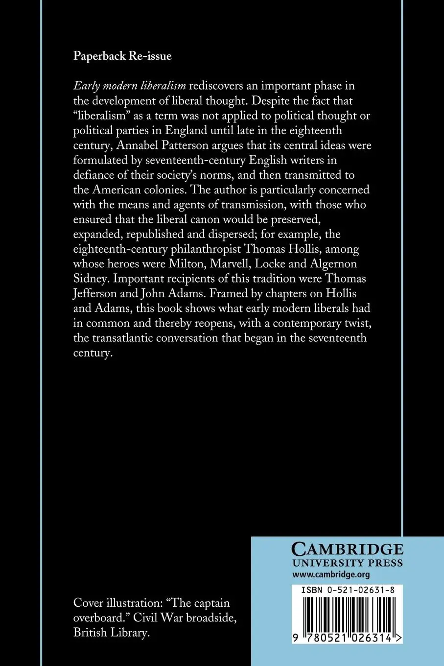 Rückseite: 9780521026314 | Early Modern Liberalism | Annabel Patterson | Taschenbuch | Englisch