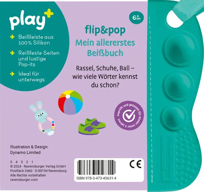 Bild: 9783473456314 | Play+ flip&amp;pop Erste Wörter - ab 6 Monate | Mein allererstes Beißbuch