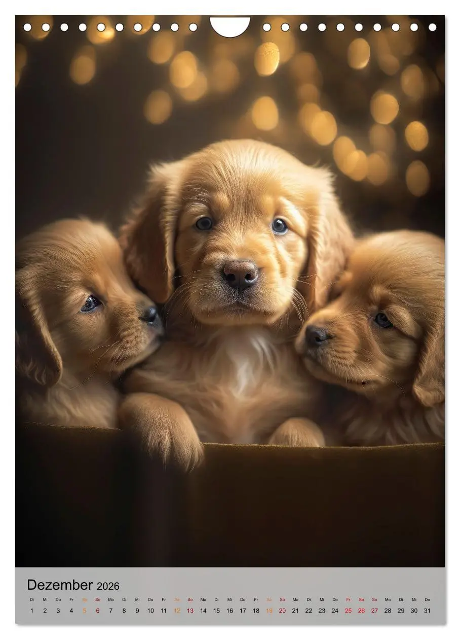 Bild: 9783516326314 | Golden Retriever - ein Hund für die Familie (Wandkalender 2026 DIN...