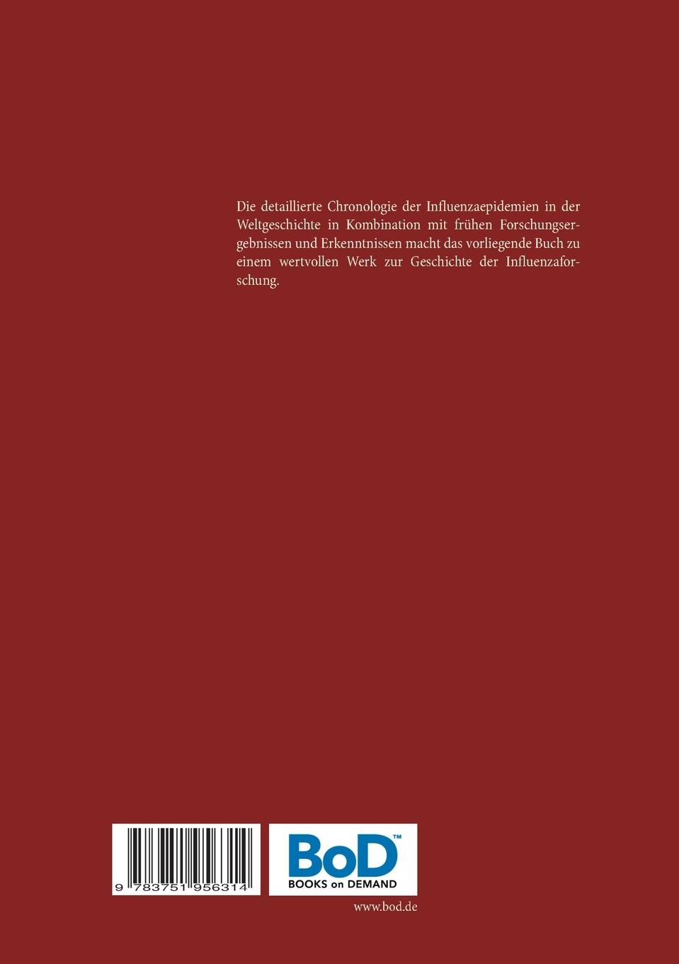 Rückseite: 9783751956314 | Die Influenza-Pandemie 1889/90, nebst einer Chronologie früherer...