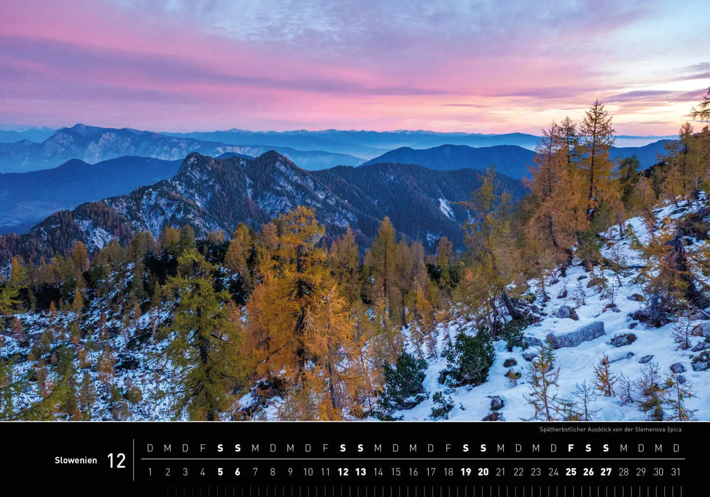 Bild: 9783968556314 | Slowenien Premiumkalender 2026 | Marc Graf (u. a.) | Kalender | 14 S.