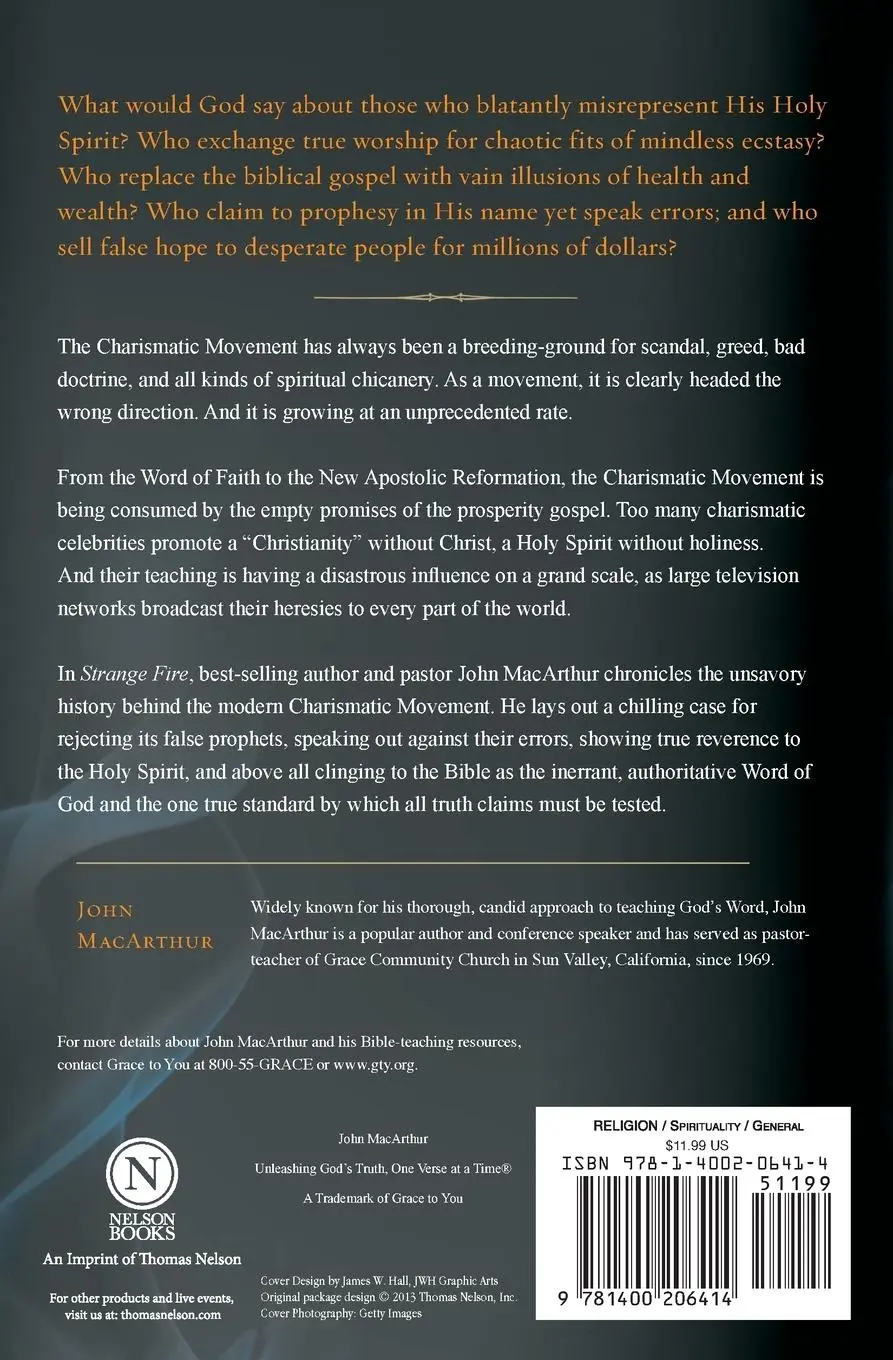 Rückseite: 9781400206414 | Strange Fire | John F. Macarthur | Taschenbuch | Englisch | 2013