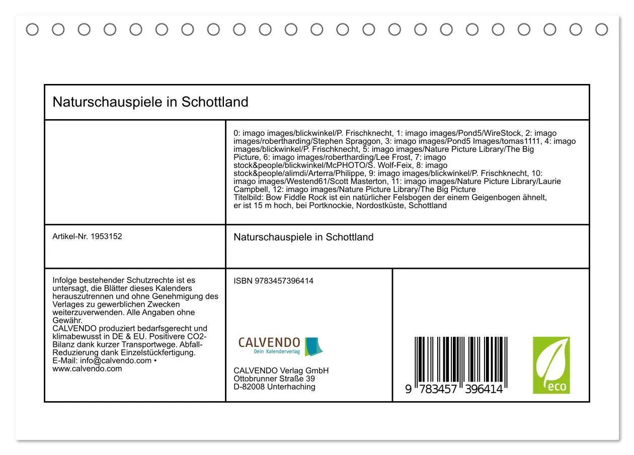 Bild: 9783457396414 | Naturschauspiele in Schottland (Tischkalender 2026 DIN A5 quer),...