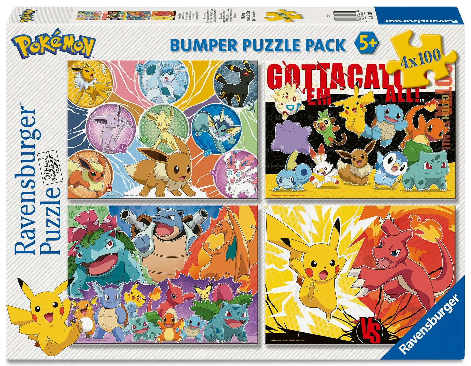 Cover: 4005556056514 | Kinderpuzzle 4x100 Teile - Pokémon-Kumpels | Spiel | Bumper Pack