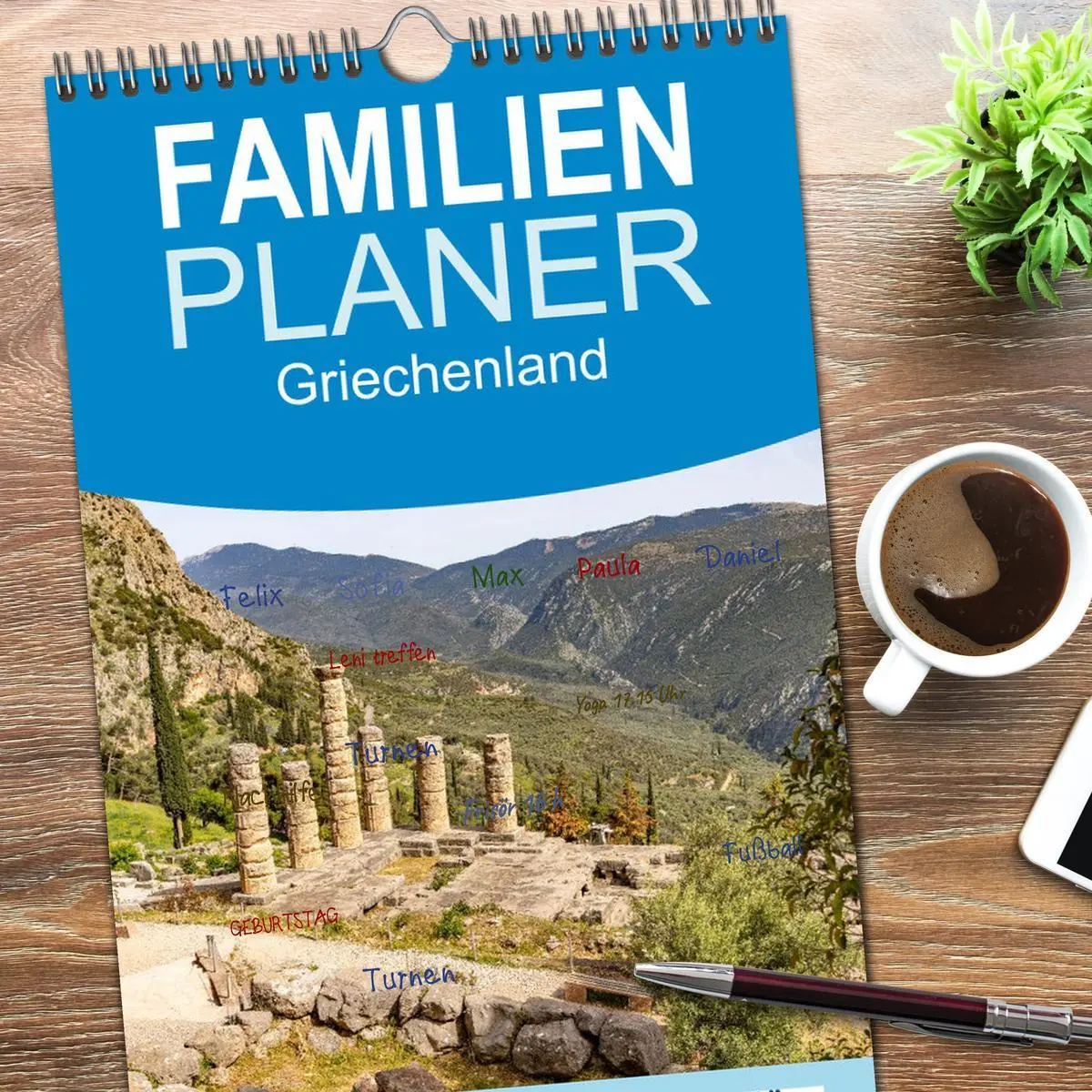Bild: 9783516616514 | Familienplaner 2026 - Griechenland mit 5 Spalten (Wandkalender, 21...