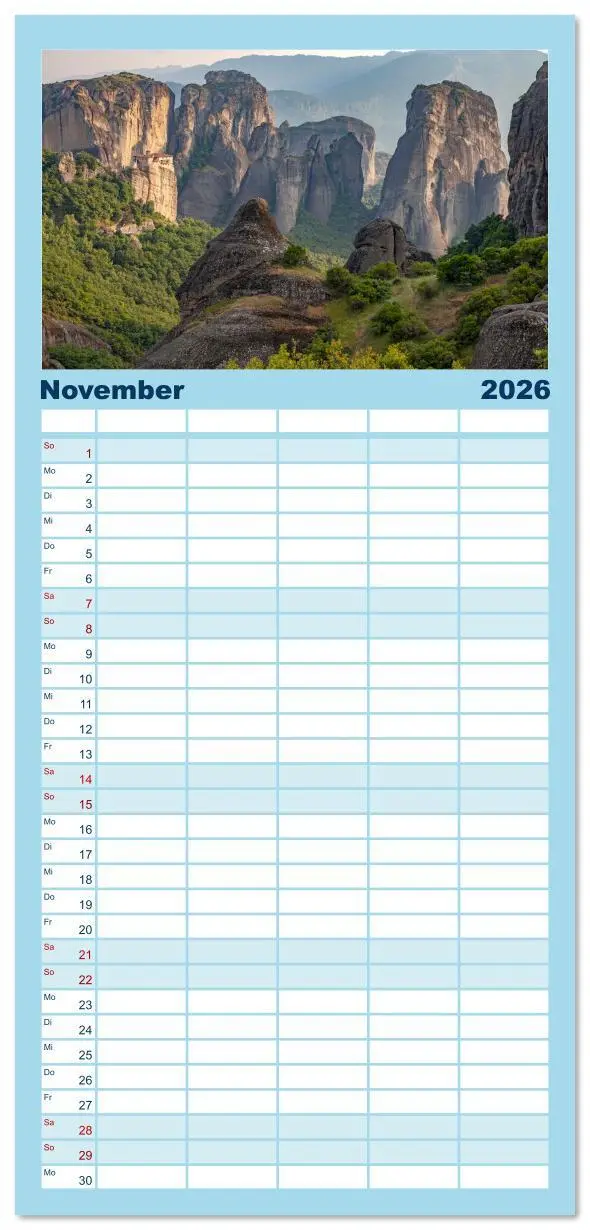 Bild: 9783516616514 | Familienplaner 2026 - Griechenland mit 5 Spalten (Wandkalender, 21...