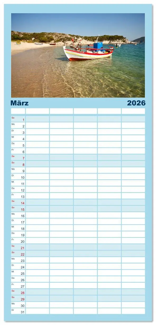 Bild: 9783516616514 | Familienplaner 2026 - Griechenland mit 5 Spalten (Wandkalender, 21...