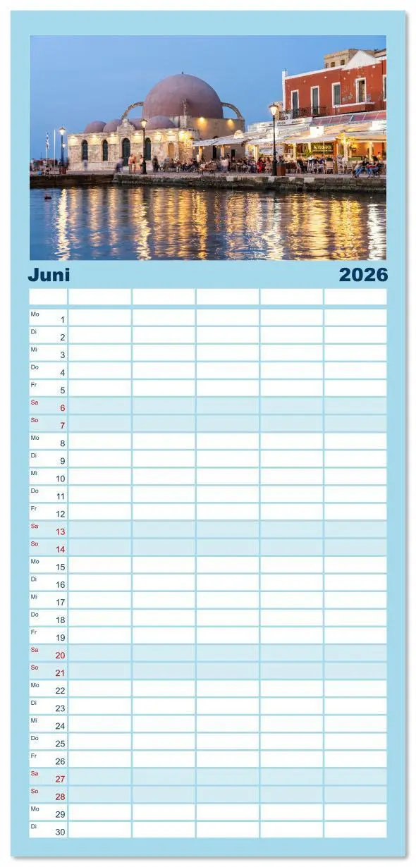 Bild: 9783516616514 | Familienplaner 2026 - Griechenland mit 5 Spalten (Wandkalender, 21...