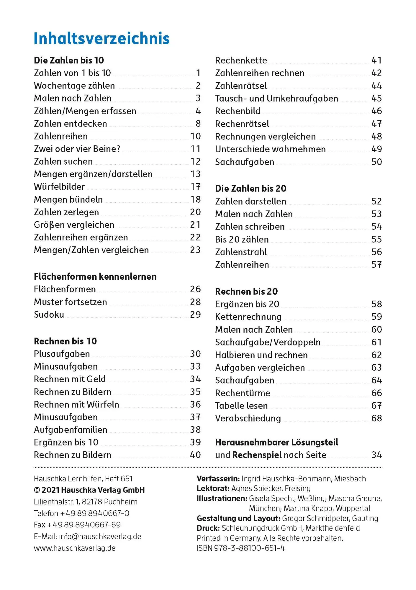 Bild: 9783881006514 | Mathe auf dem Bauernhof 1. Klasse | Ingrid Hauschka-Bohmann | 96 S.
