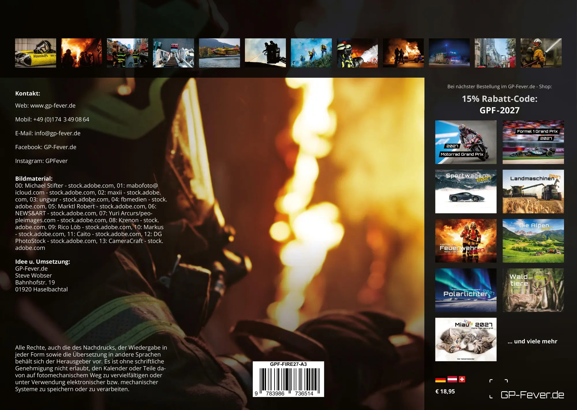 Bild: 9783986736514 | FIREFIGHTER - Retter in der Not - Feuerwehr - 2027 - Kalender DIN A3