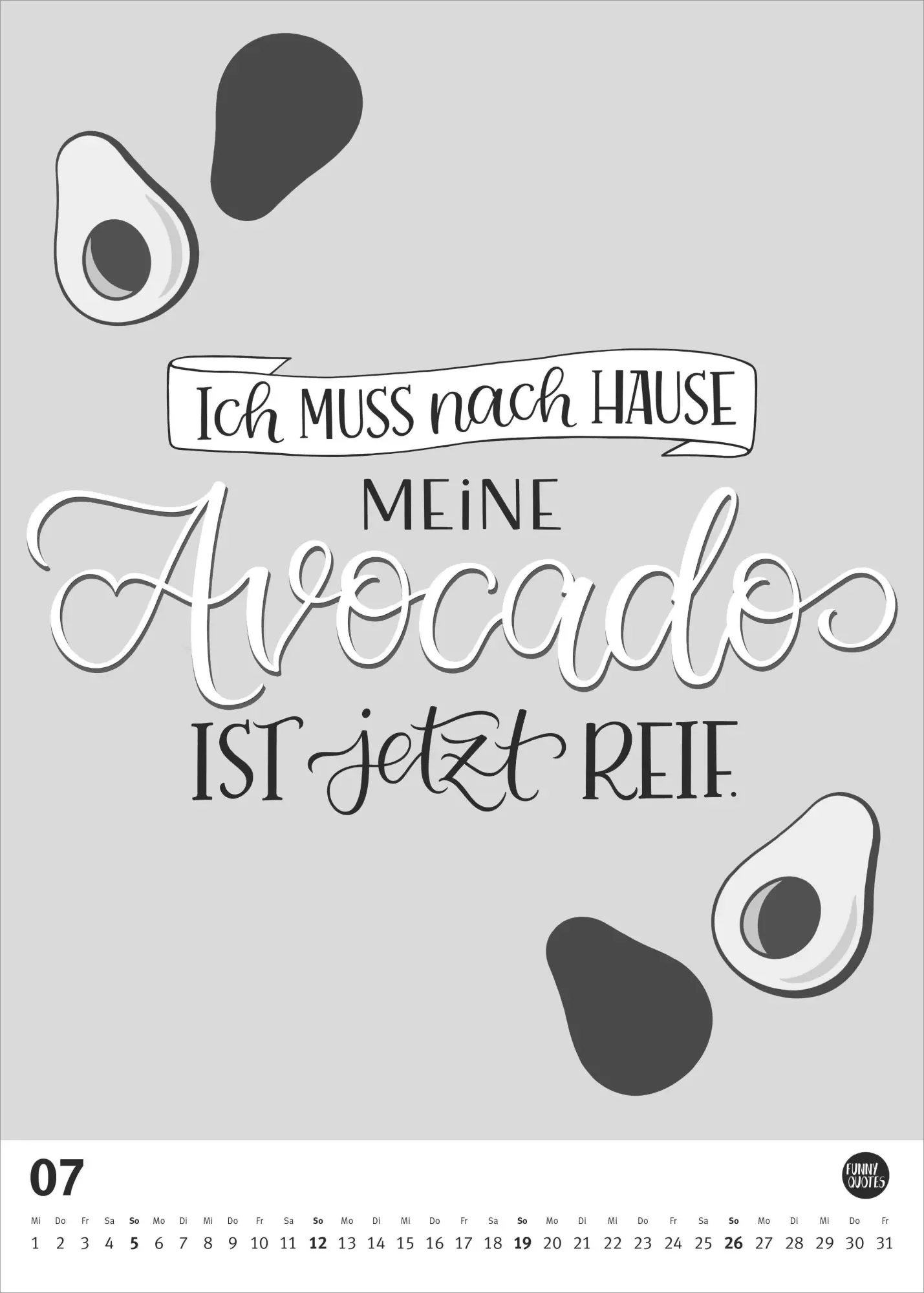 Bild: 4069095006614 | Funny Quotes-Kalender 2026 - Typo-Kalender - Poster-Format 50 x 70 cm