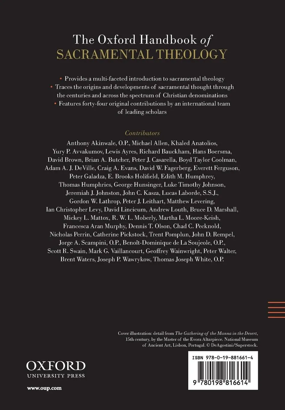 Rückseite: 9780198816614 | The Oxford Handbook of Sacramental Theology | Hans Boersma (u. a.)