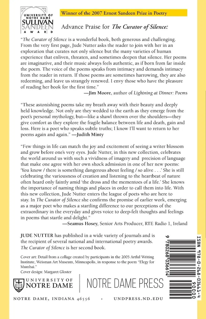 Rückseite: 9780268036614 | Curator of Silence | Jude Nutter | Taschenbuch | Englisch | 2006