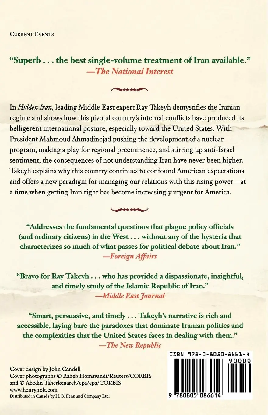 Rückseite: 9780805086614 | Hidden Iran | Paradox and Power in the Islamic Republic | Ray Takeyh