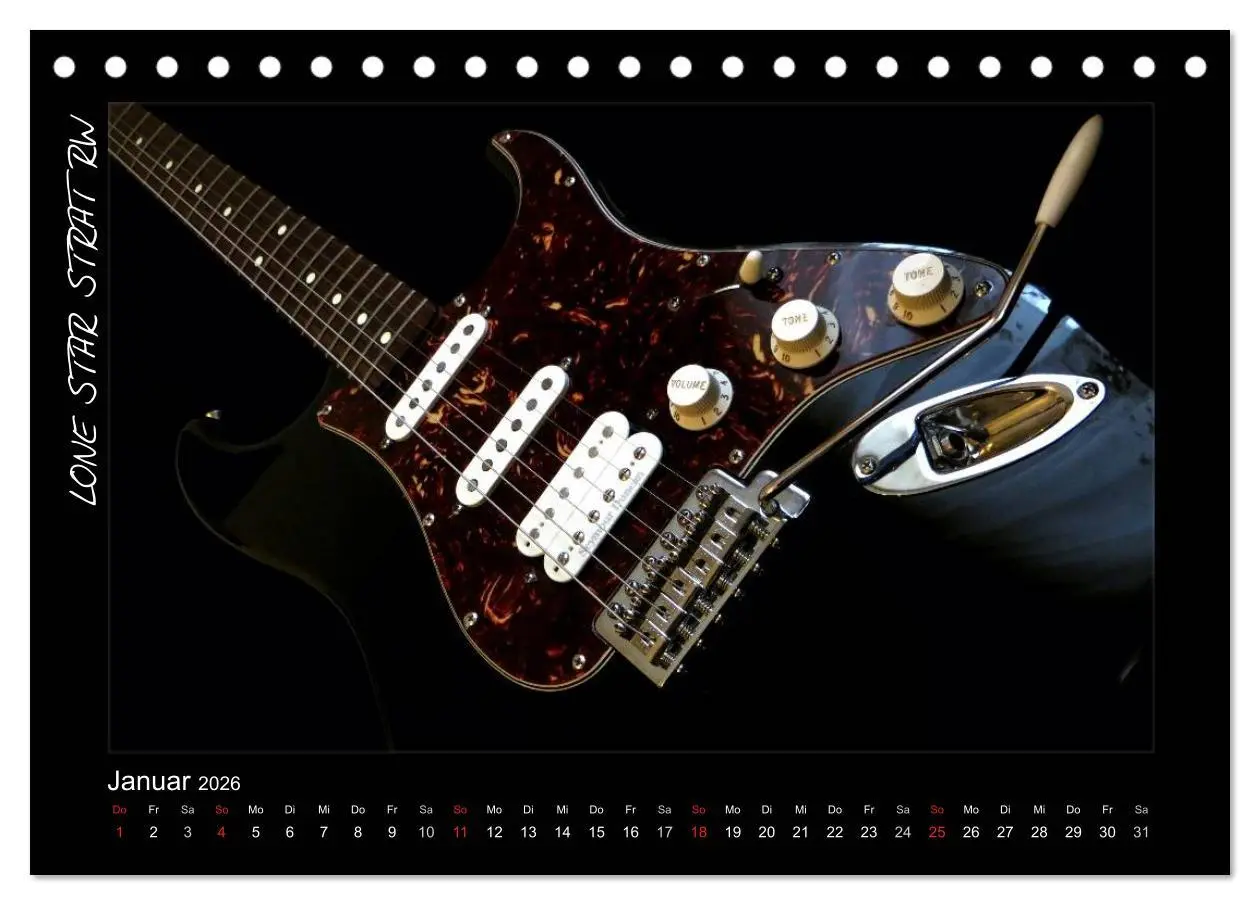 Bild: 9783516156614 | ROCKGITARREN in Szene gesetzt (Tischkalender 2026 DIN A5 quer),...