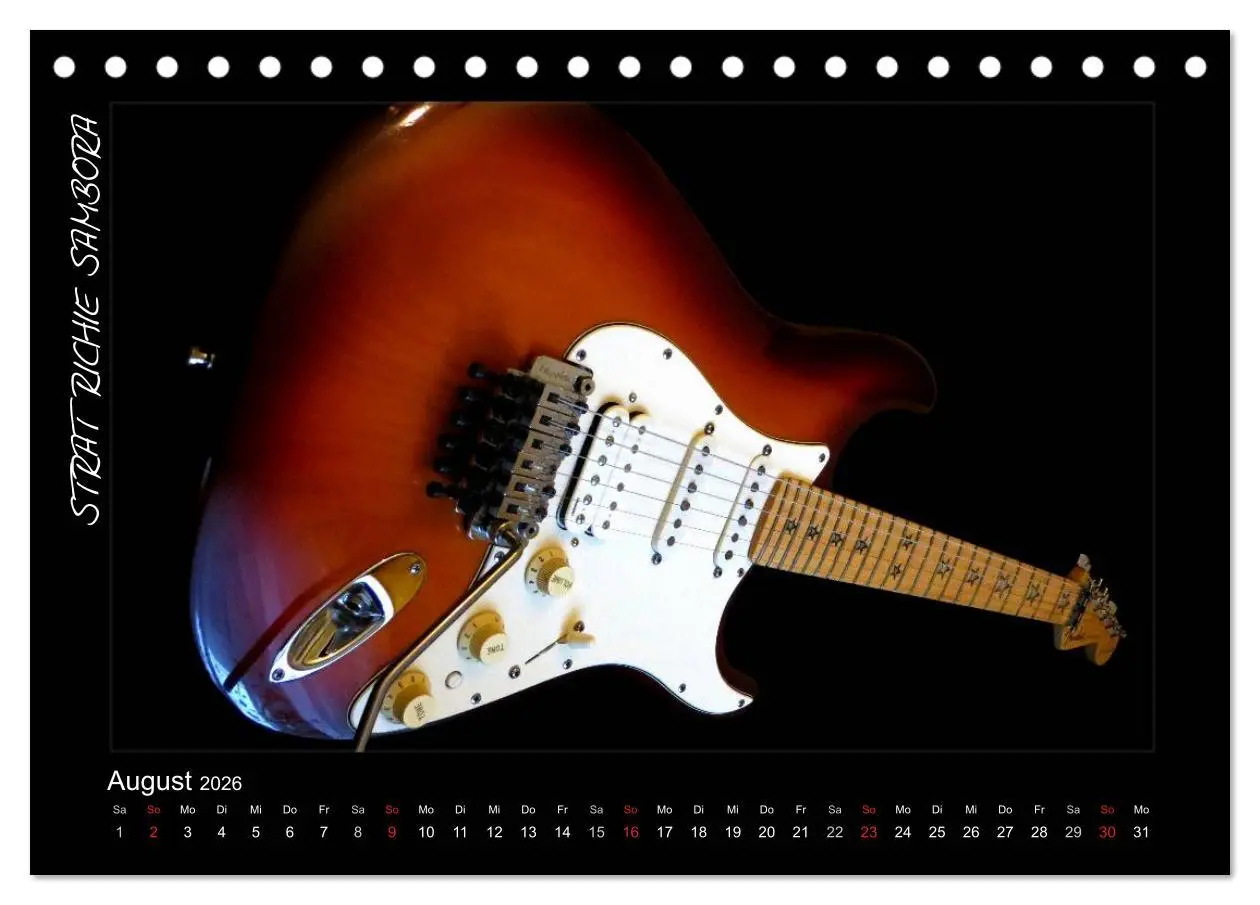 Bild: 9783516156614 | ROCKGITARREN in Szene gesetzt (Tischkalender 2026 DIN A5 quer),...