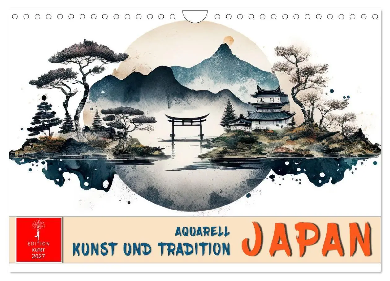 Cover: 9783569006614 | Japan - Aquarell Kunst und Tradition (Wandkalender 2027 DIN A4...