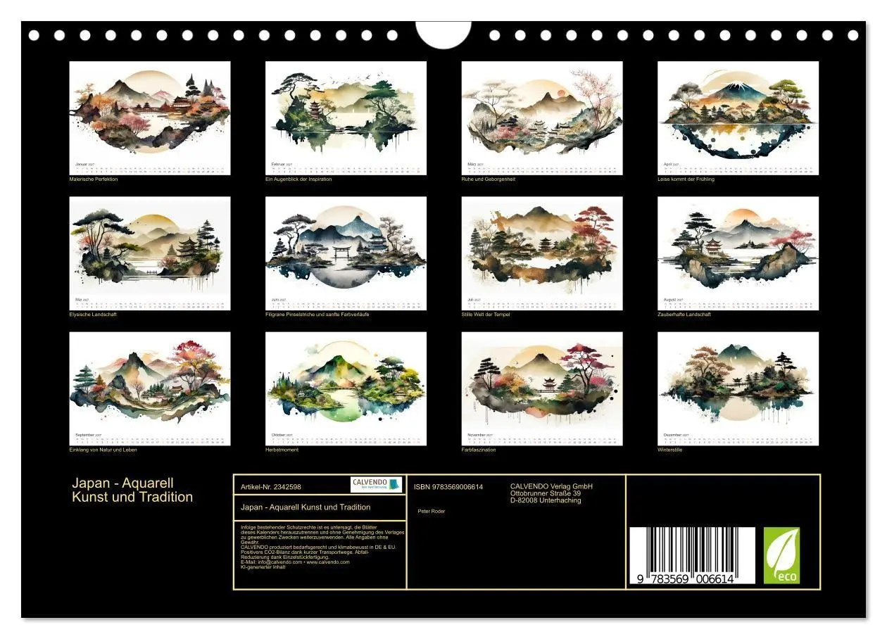 Bild: 9783569006614 | Japan - Aquarell Kunst und Tradition (Wandkalender 2027 DIN A4...
