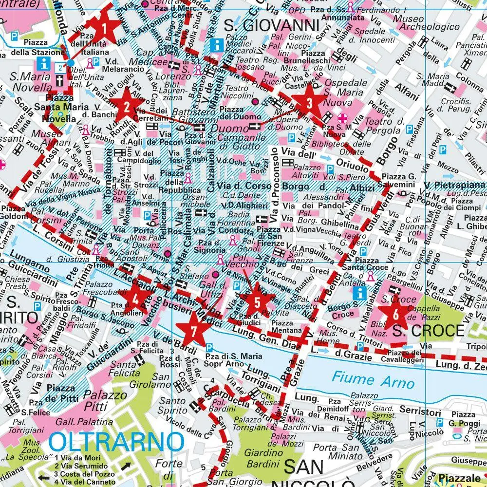 Bild: 9783575016614 | MARCO POLO Cityplan Florenz 1:12.000 | Marco Polo Verlag | 2 S. | 2023