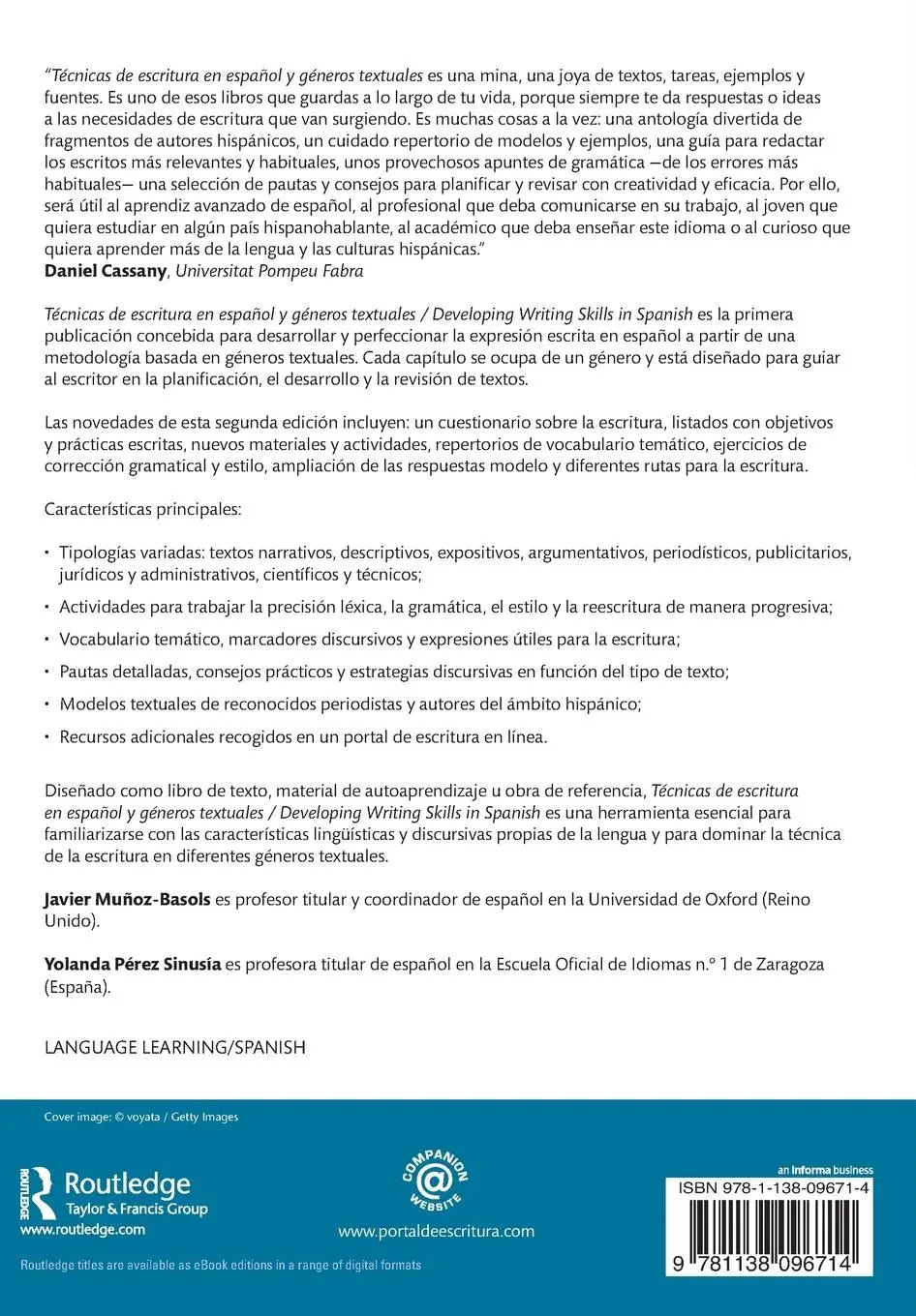 Rückseite: 9781138096714 | Técnicas de escritura en español y géneros textuales / Developing...