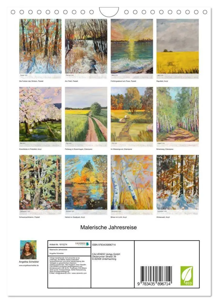 Bild: 9783435896714 | Malerische Jahresreise (Wandkalender 2025 DIN A4 hoch), CALVENDO...