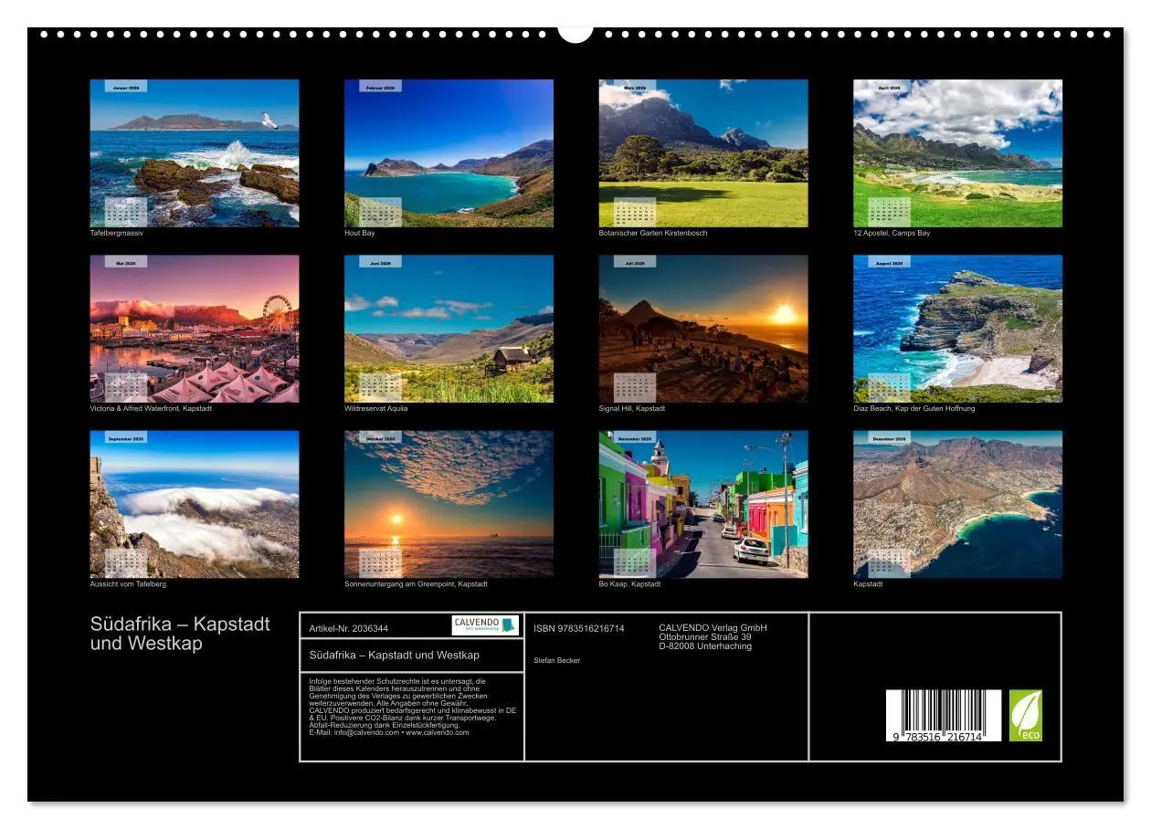 Bild: 9783516216714 | Südafrika - Kapstadt und Westkap (hochwertiger Premium Wandkalender...