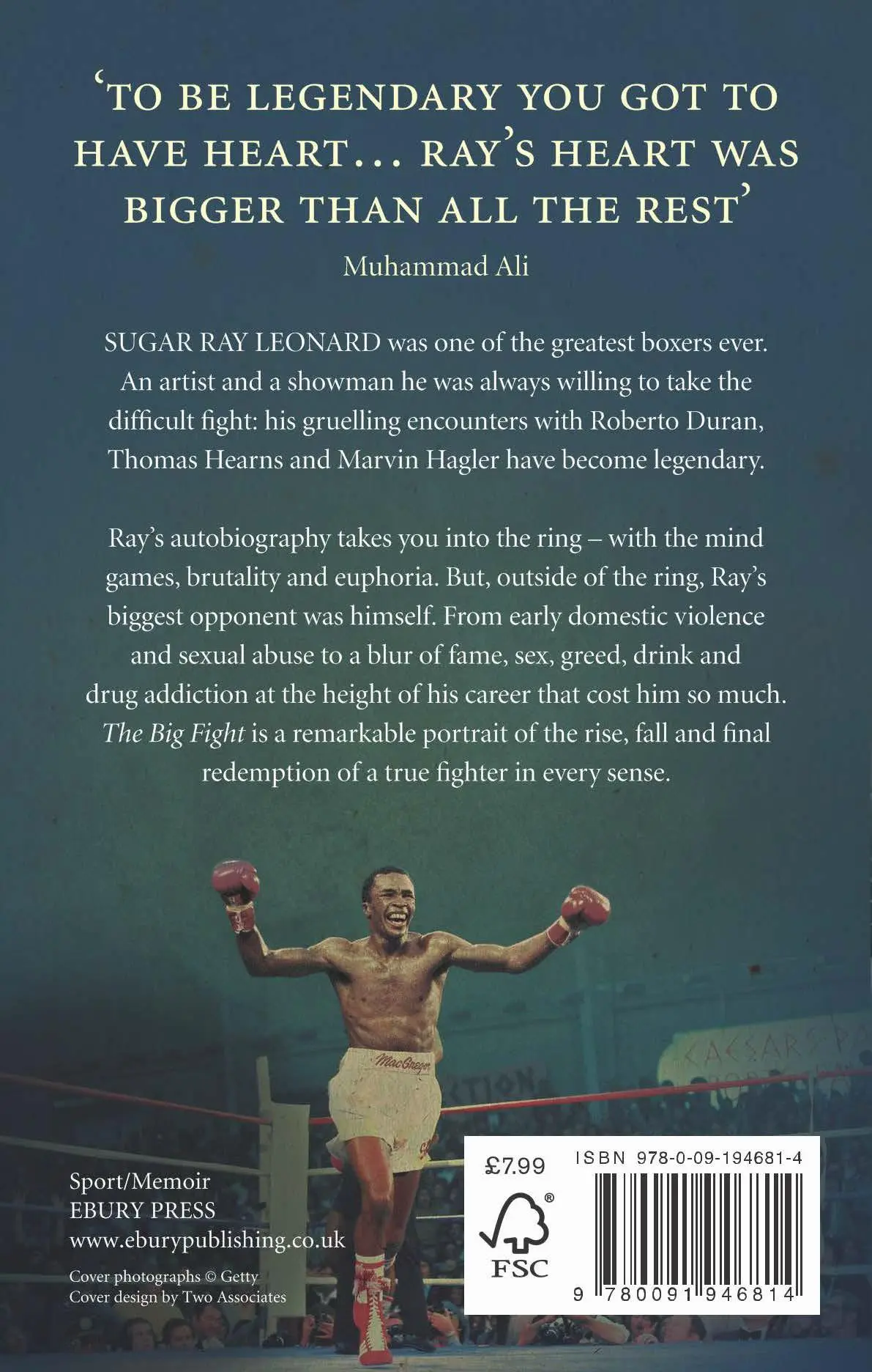 Rückseite: 9780091946814 | The Big Fight | My Story | Sugar Ray Leonard | Taschenbuch | Englisch