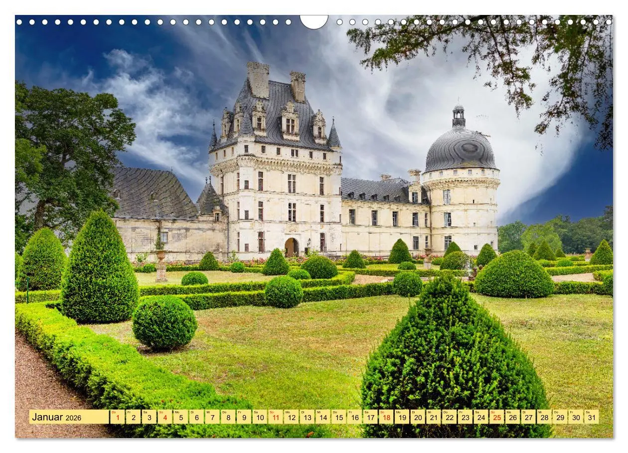 Bild: 9783457286814 | Châteaux. Im Tal der Loire (Wandkalender 2026 DIN A3 quer),...