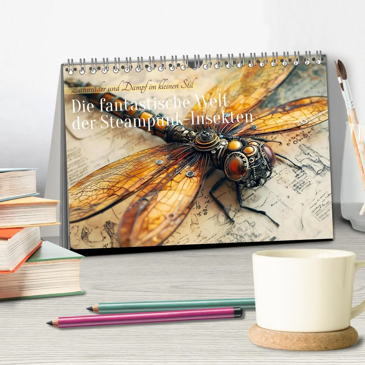 Bild: 9783457356814 | Die fantastische Welt der Steampunk-Insekten (Tischkalender 2026...