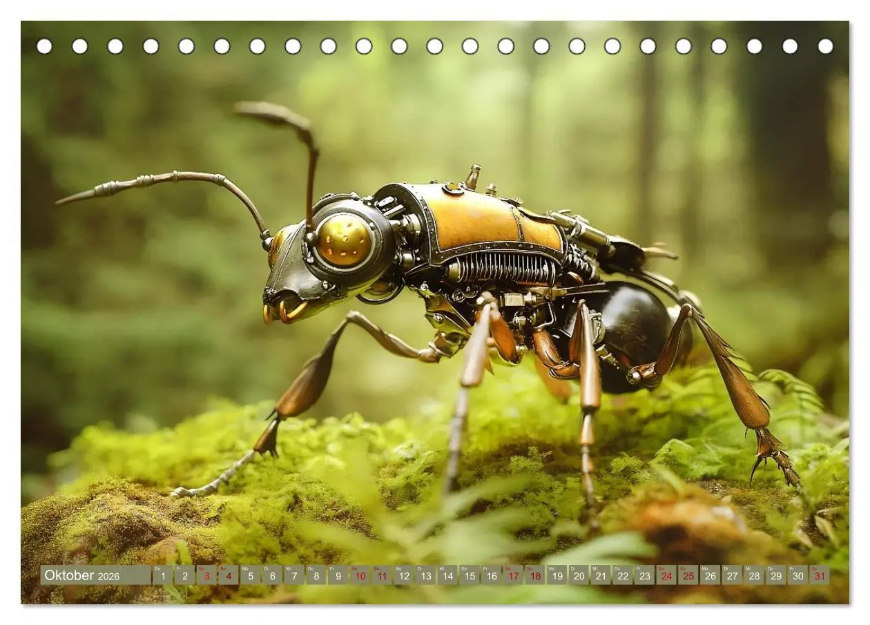 Bild: 9783457356814 | Die fantastische Welt der Steampunk-Insekten (Tischkalender 2026...