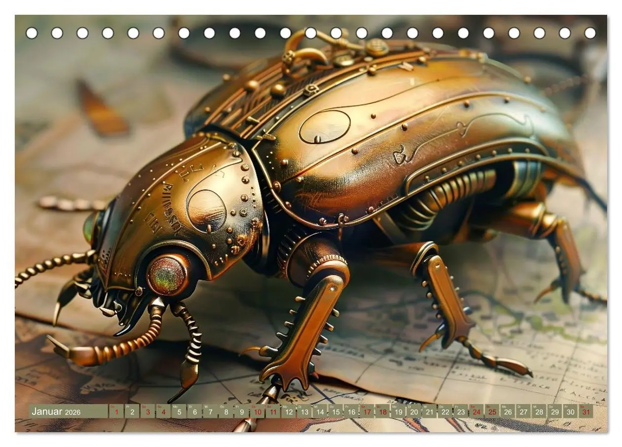 Bild: 9783457356814 | Die fantastische Welt der Steampunk-Insekten (Tischkalender 2026...
