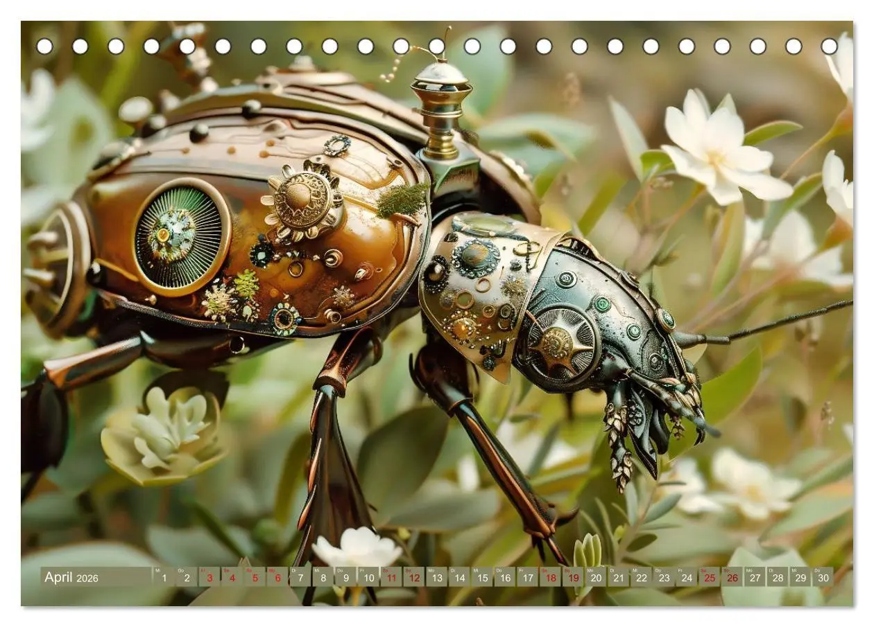 Bild: 9783457356814 | Die fantastische Welt der Steampunk-Insekten (Tischkalender 2026...