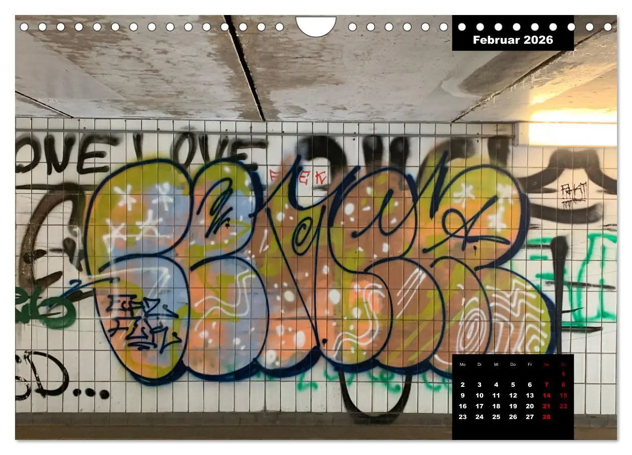 Bild: 9783457666814 | LOVE HAMBURG - GRAFFITI LOVERS (Wandkalender 2026 DIN A4 quer),...