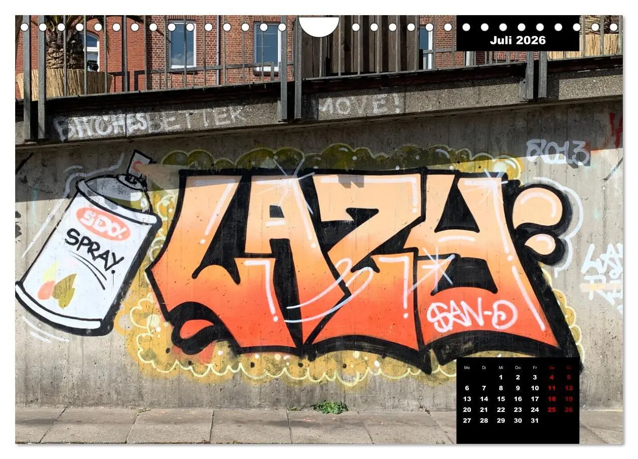 Bild: 9783457666814 | LOVE HAMBURG - GRAFFITI LOVERS (Wandkalender 2026 DIN A4 quer),...