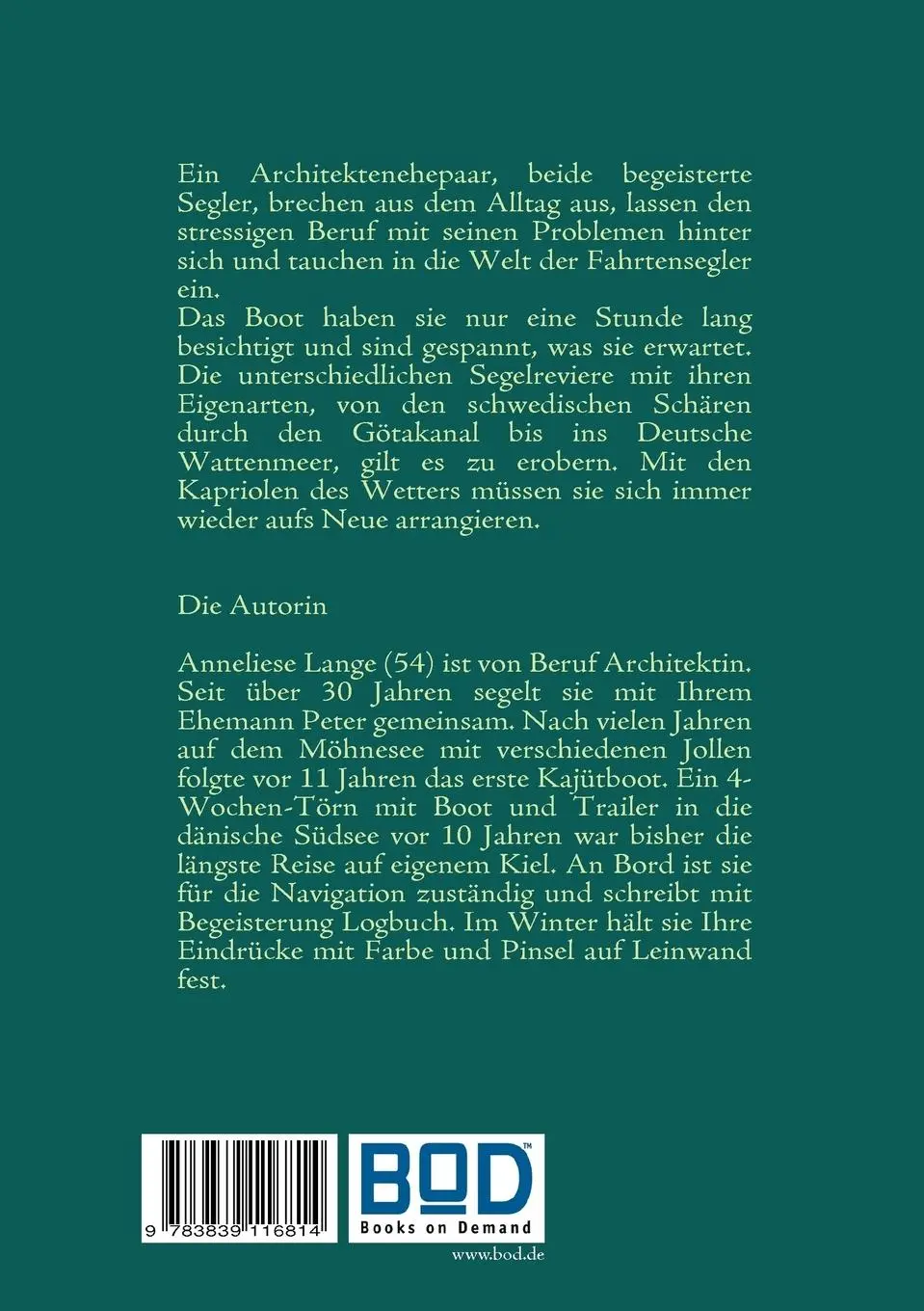 Rückseite: 9783839116814 | Vega | Segeln unter einem guten Stern | Anneliese Lange | Taschenbuch