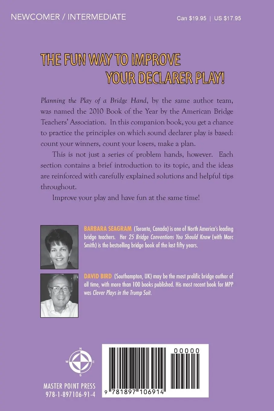 Rückseite: 9781897106914 | Declarer Play at Bridge | A Quizbook | Barbara Seagram (u. a.) | Buch