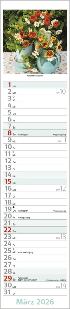 Bild: 9783731886914 | Flowers Langplaner 2026 | Langplaner | Verlag Korsch | Kalender | 2026