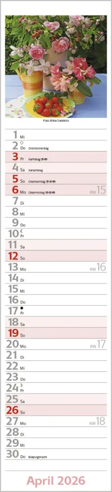 Bild: 9783731886914 | Flowers Langplaner 2026 | Langplaner | Verlag Korsch | Kalender | 2026