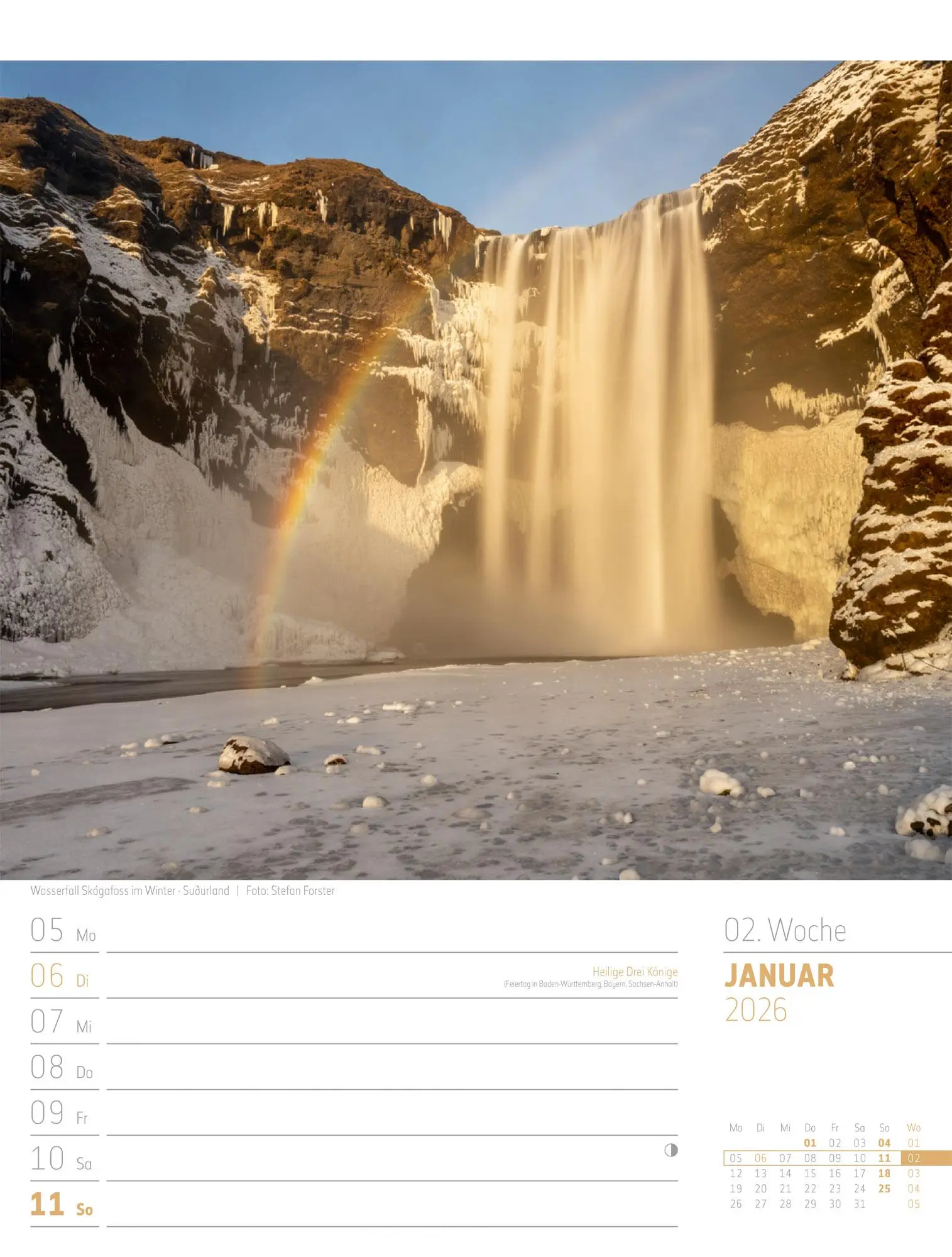 Bild: 9783838426914 | Island - Die Insel aus Feuer und Eis - Wochenplaner Kalender 2026