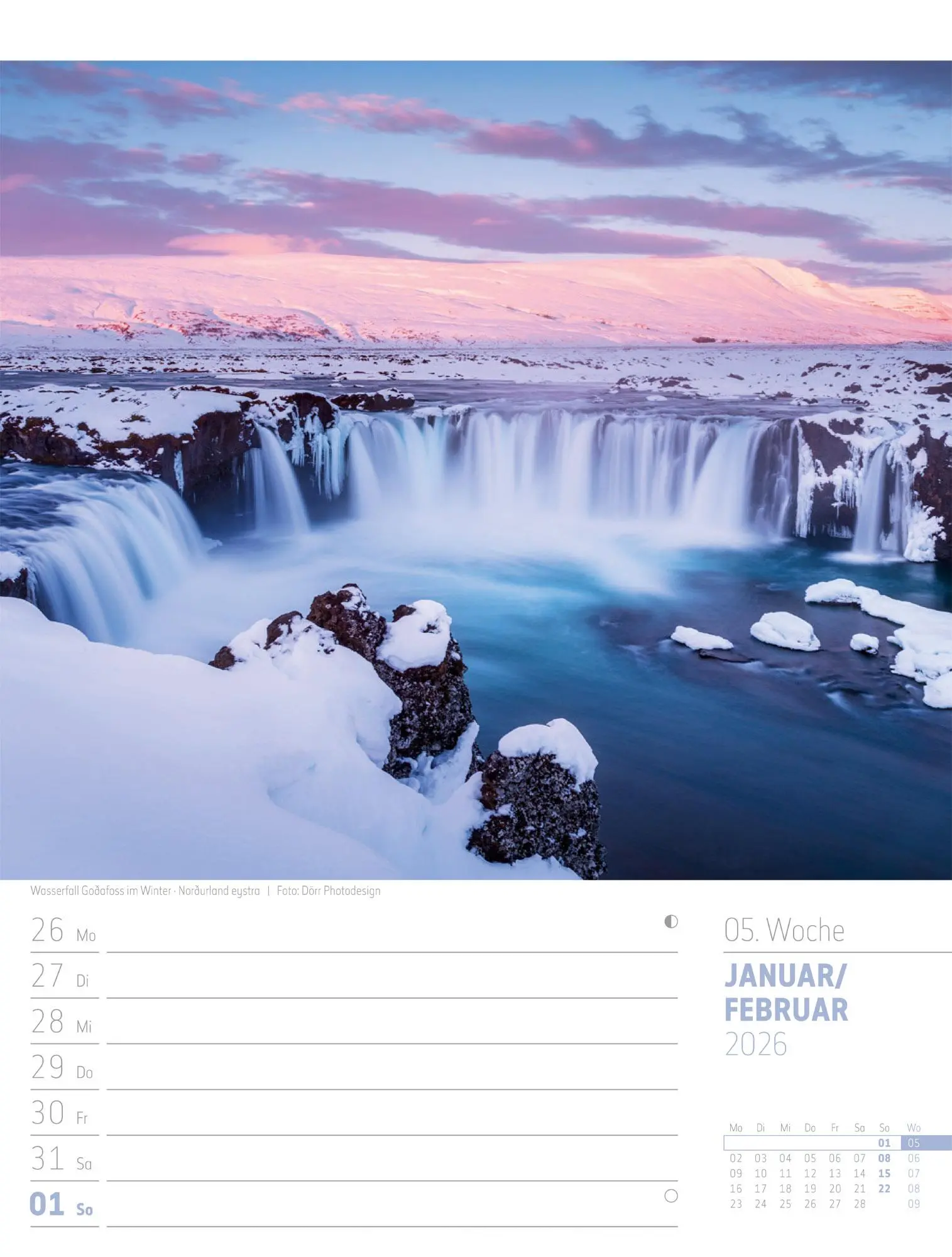 Bild: 9783838426914 | Island - Die Insel aus Feuer und Eis - Wochenplaner Kalender 2026
